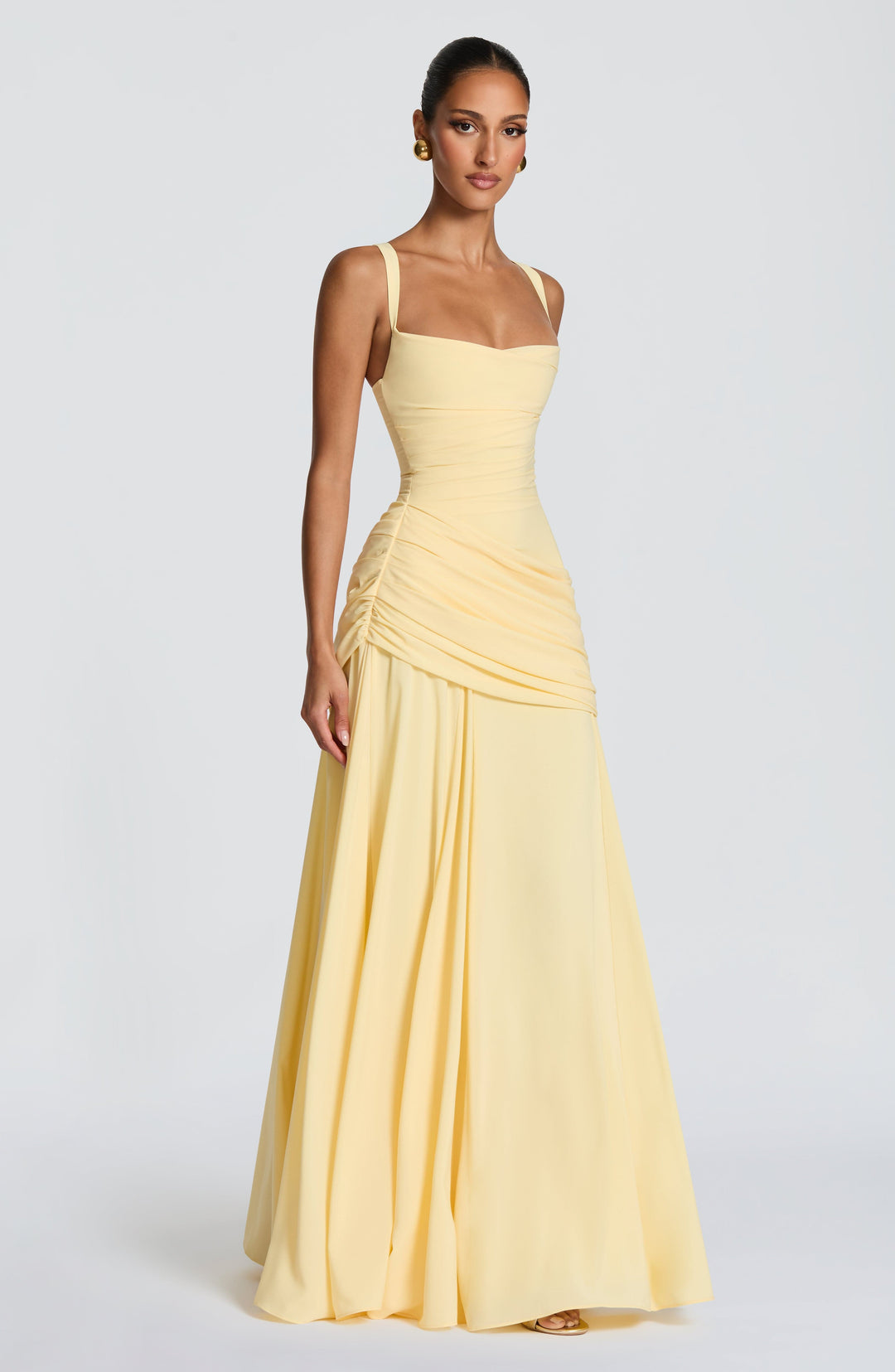 Maxi Jurk Dames | Twist Cowl Halslijn
