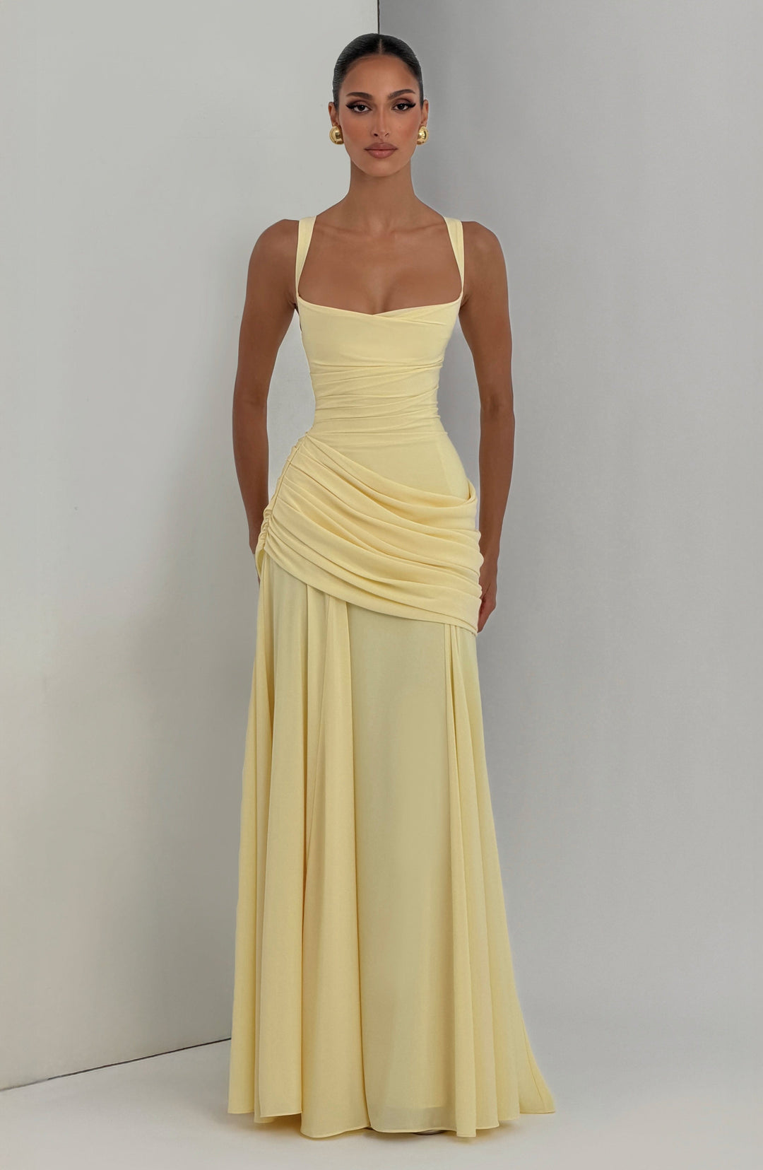 Maxi Jurk Dames | Twist Cowl Halslijn