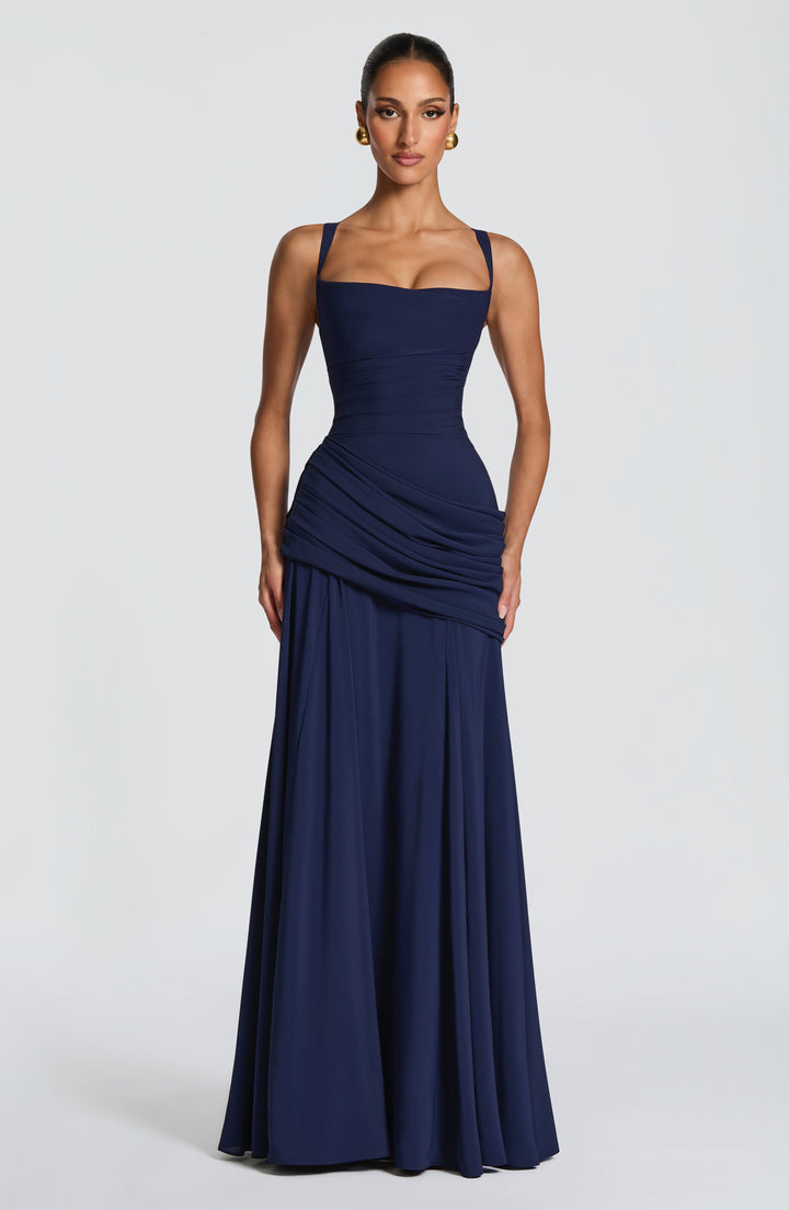 Maxi Jurk Dames | Twist Cowl Halslijn