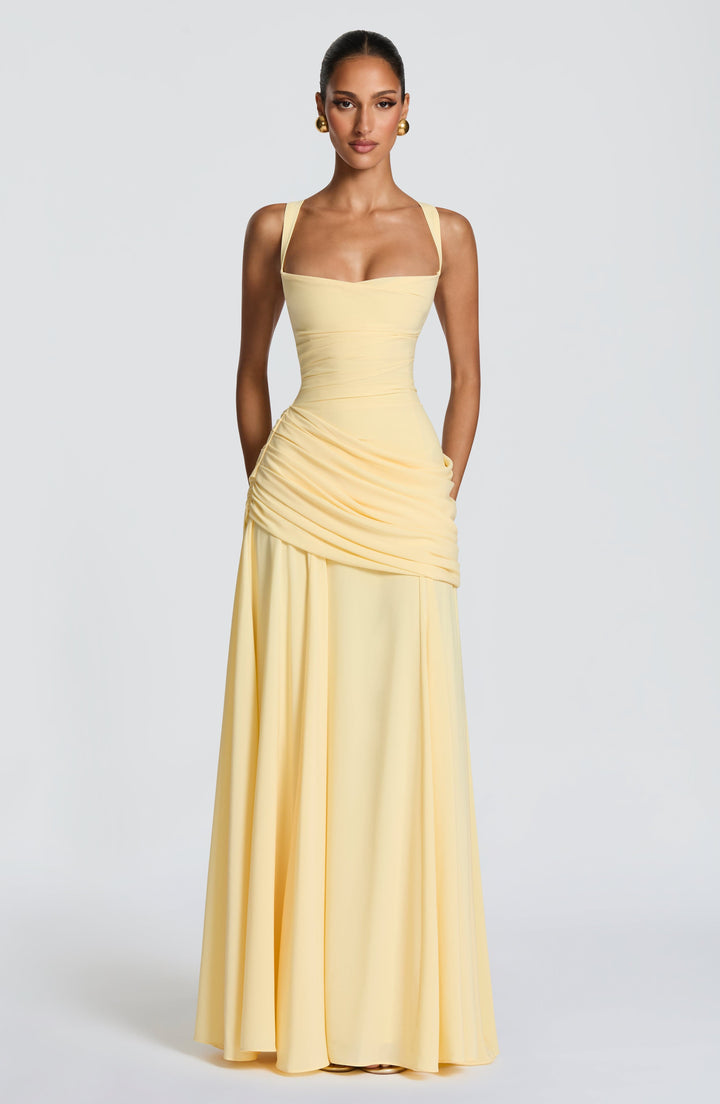 Maxi Jurk Dames | Twist Cowl Halslijn