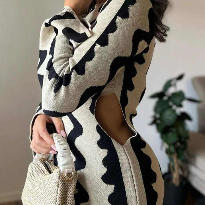 Maxi jurk Dames | Statement Zigzag Print &amp; Comfortabele Pasvorm