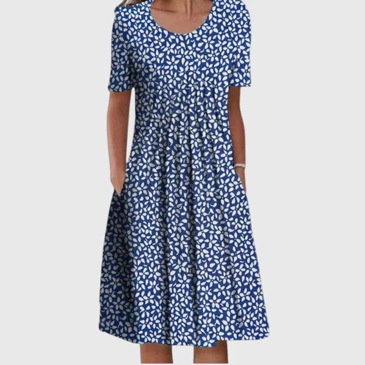 Midi Jurk Dames | Bloemenprint &amp; Flatterende Losvallende Pasvorm