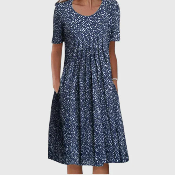 Midi Jurk Dames | Bloemenprint &amp; Flatterende Losvallende Pasvorm