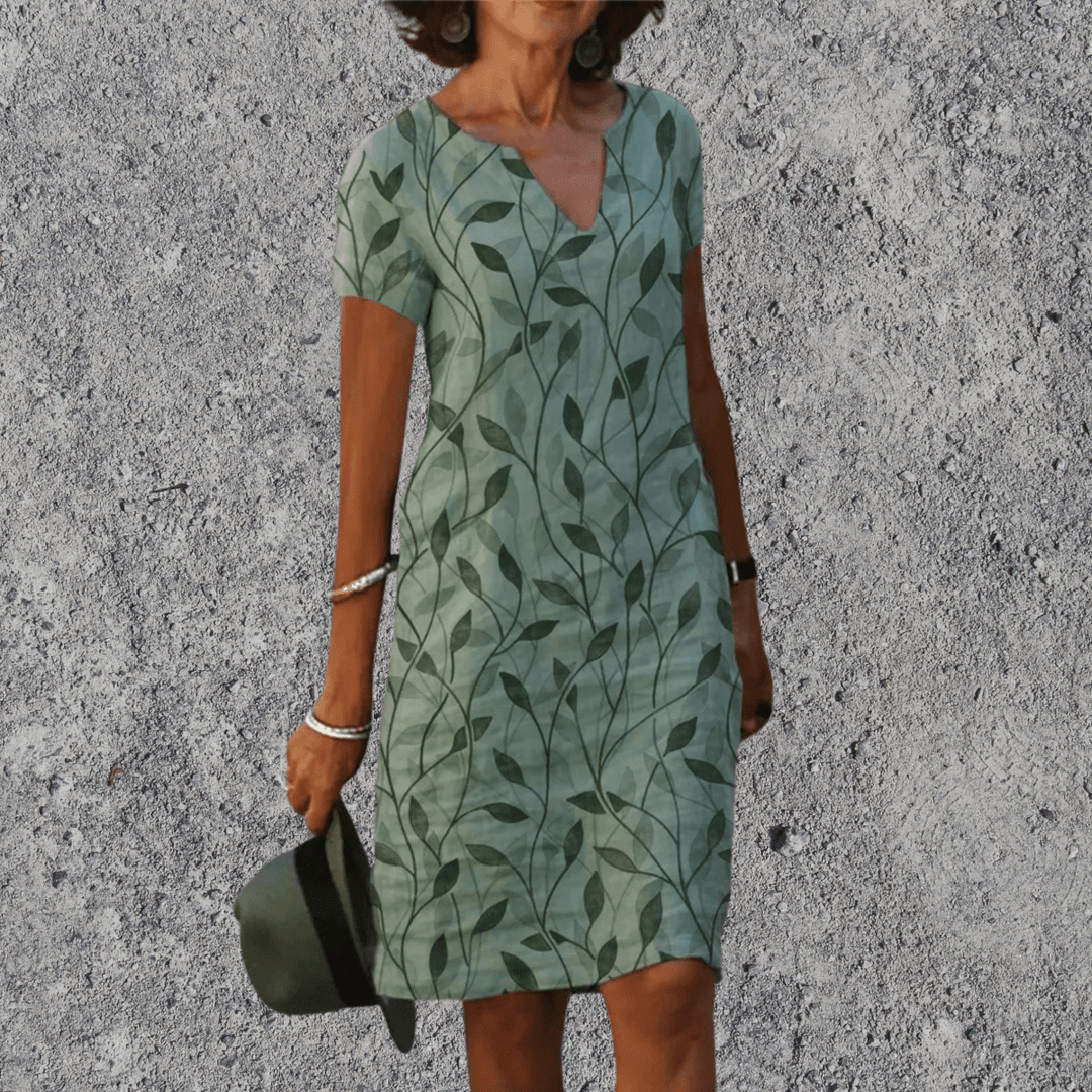 Midi Jurk | Luchtig Comfort &amp; V-Hals