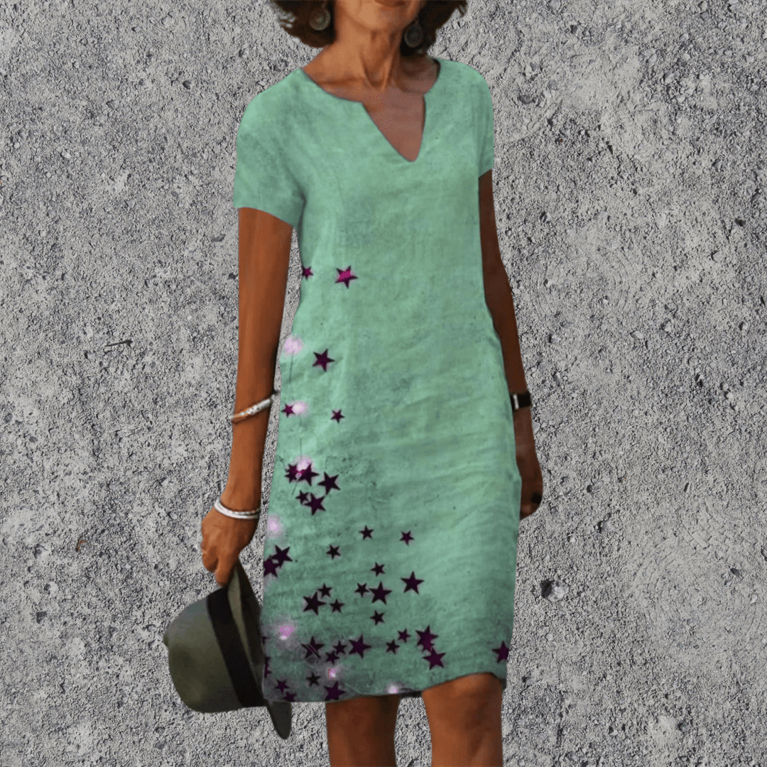 Midi Jurk | Luchtig Comfort &amp; V-Hals