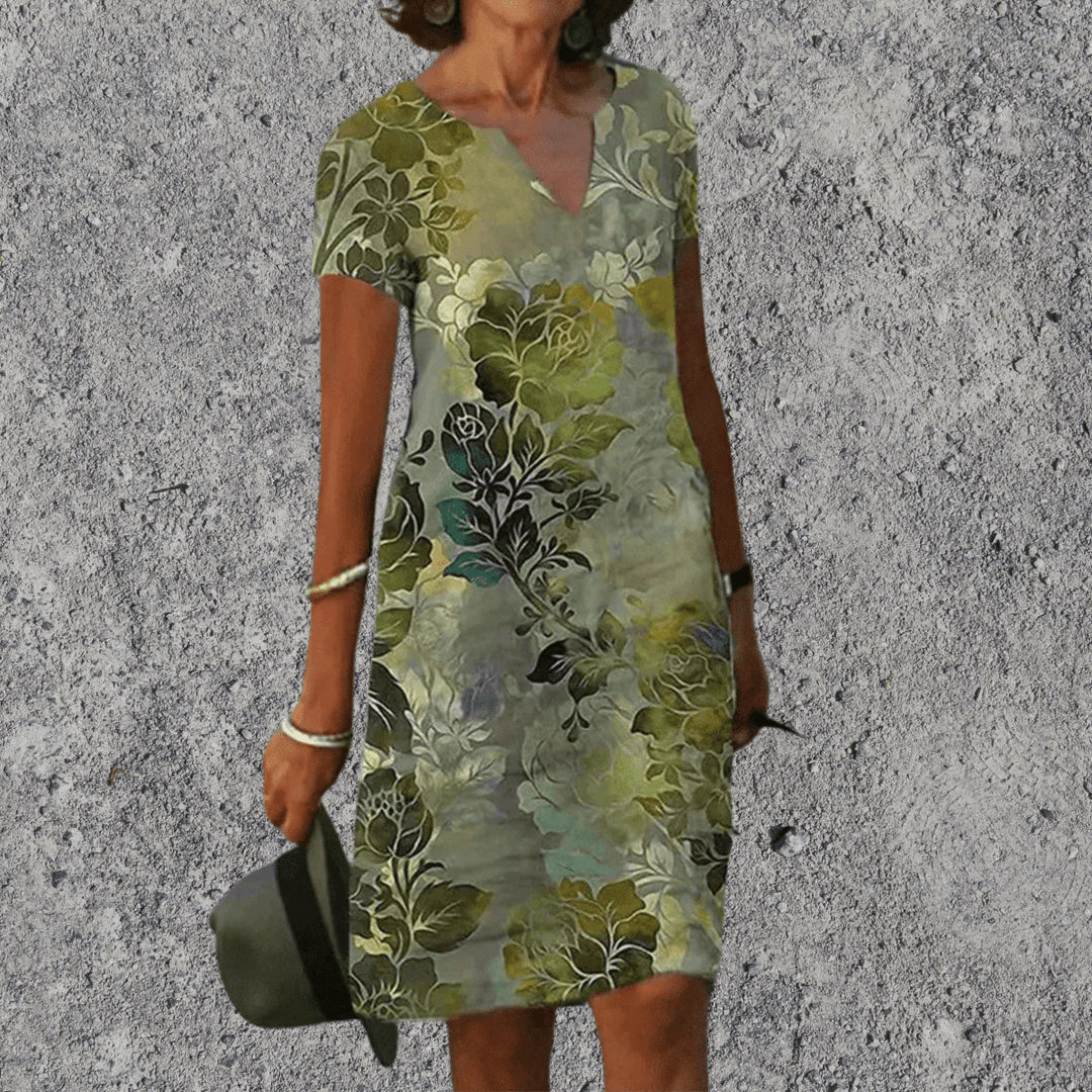Midi Jurk | Luchtig Comfort &amp; V-Hals