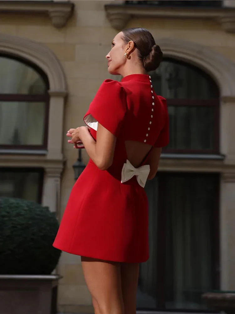 Mini Jurk Dames | Gewatteerde Schouders &amp; Flatterend A-lijn Silhouet