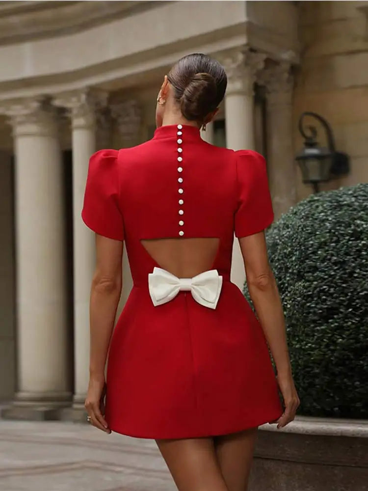 Mini Jurk Dames | Gewatteerde Schouders &amp; Flatterend A-lijn Silhouet