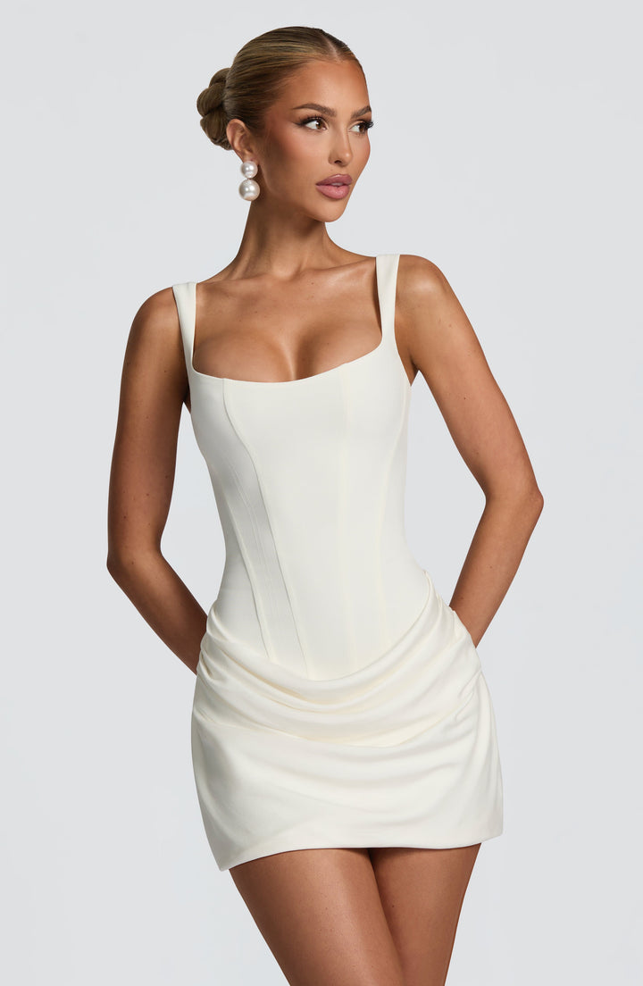 Mini Jurk Dames | Vierkante Halslijn