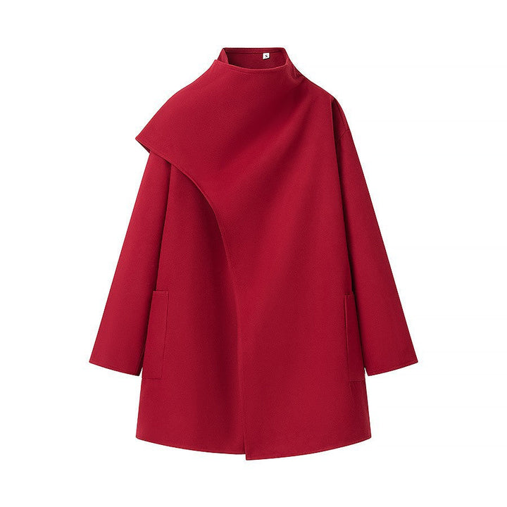 Dames Cape-Jas met Staande Kraag en Lange Mouwen