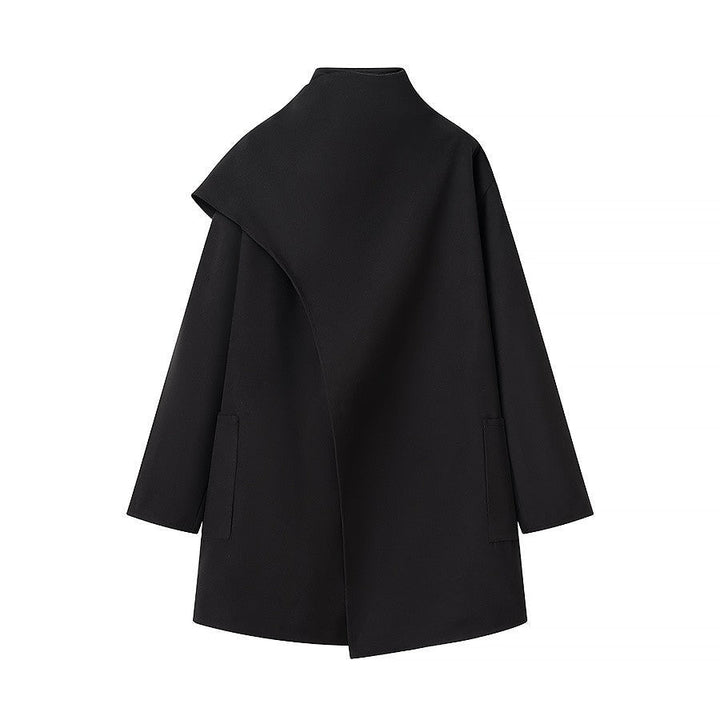 Dames Cape-Jas met Staande Kraag en Lange Mouwen