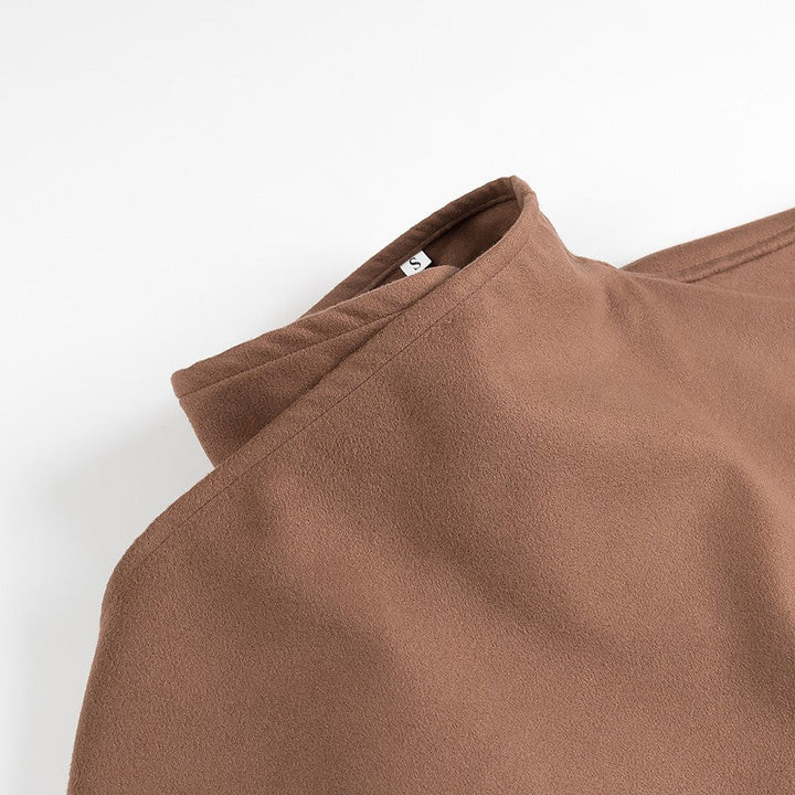 Dames Cape-Jas met Staande Kraag en Lange Mouwen
