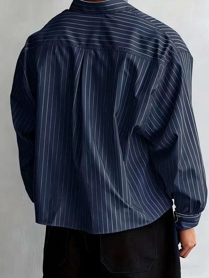 Overhemd Heren Oversized | Verticaal Gestreept &amp; Relaxed Fit