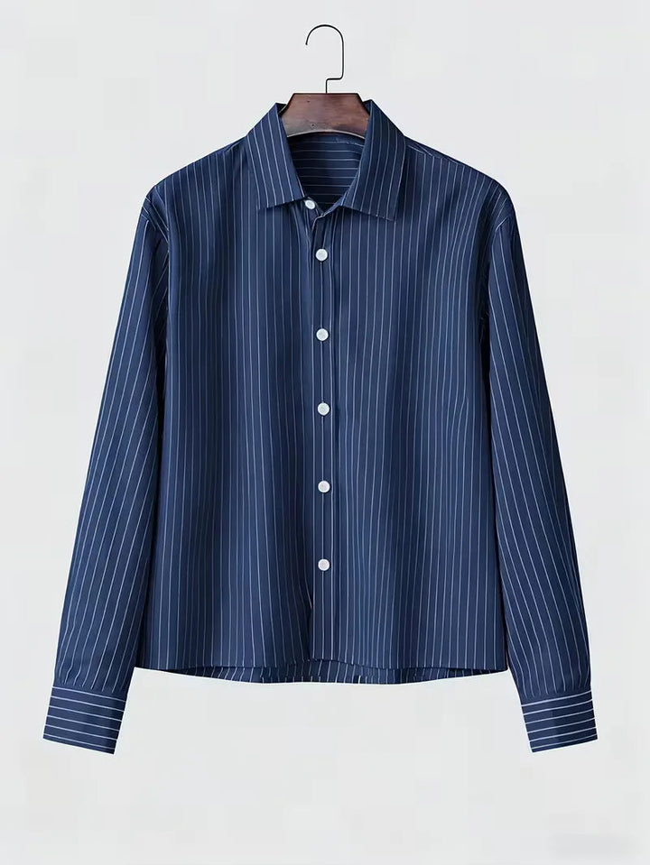 Overhemd Heren Oversized | Verticaal Gestreept &amp; Relaxed Fit
