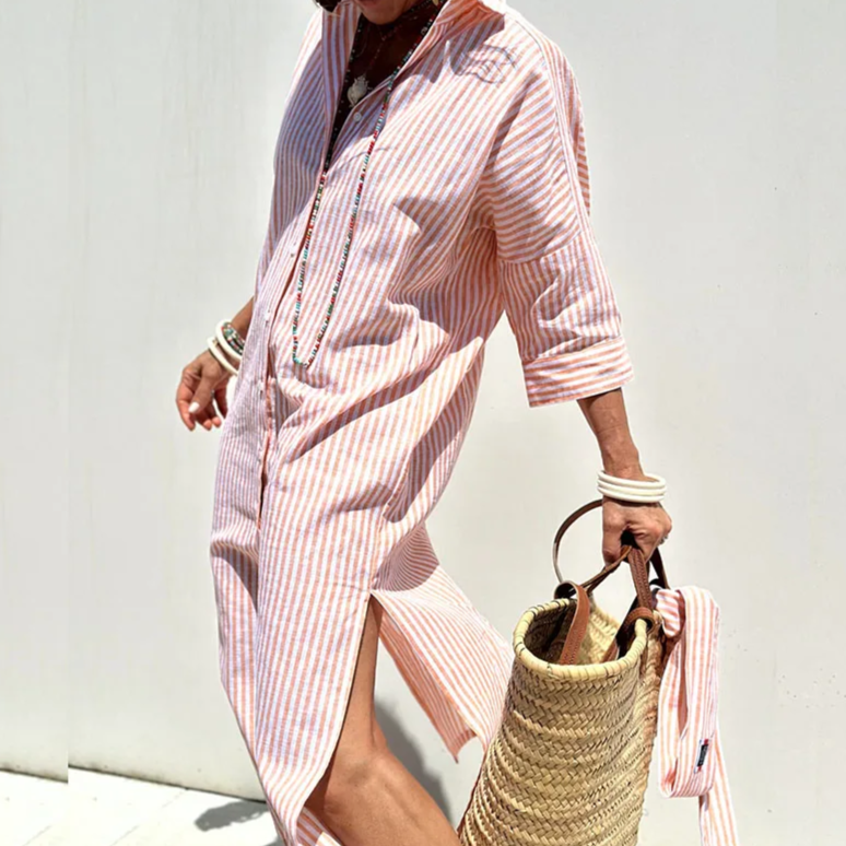 Overhemdjurk Dames | Gestreept &amp; Casual Zomerse Stijl