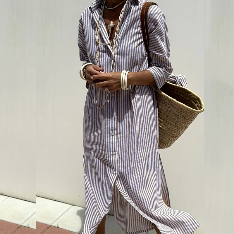Overhemdjurk Dames | Gestreept &amp; Casual Zomerse Stijl