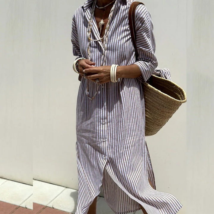 Overhemdjurk Dames | Gestreept &amp; Casual Zomerse Stijl