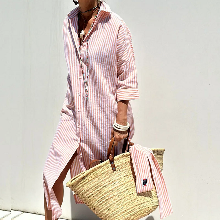 Overhemdjurk Dames | Gestreept &amp; Casual Zomerse Stijl