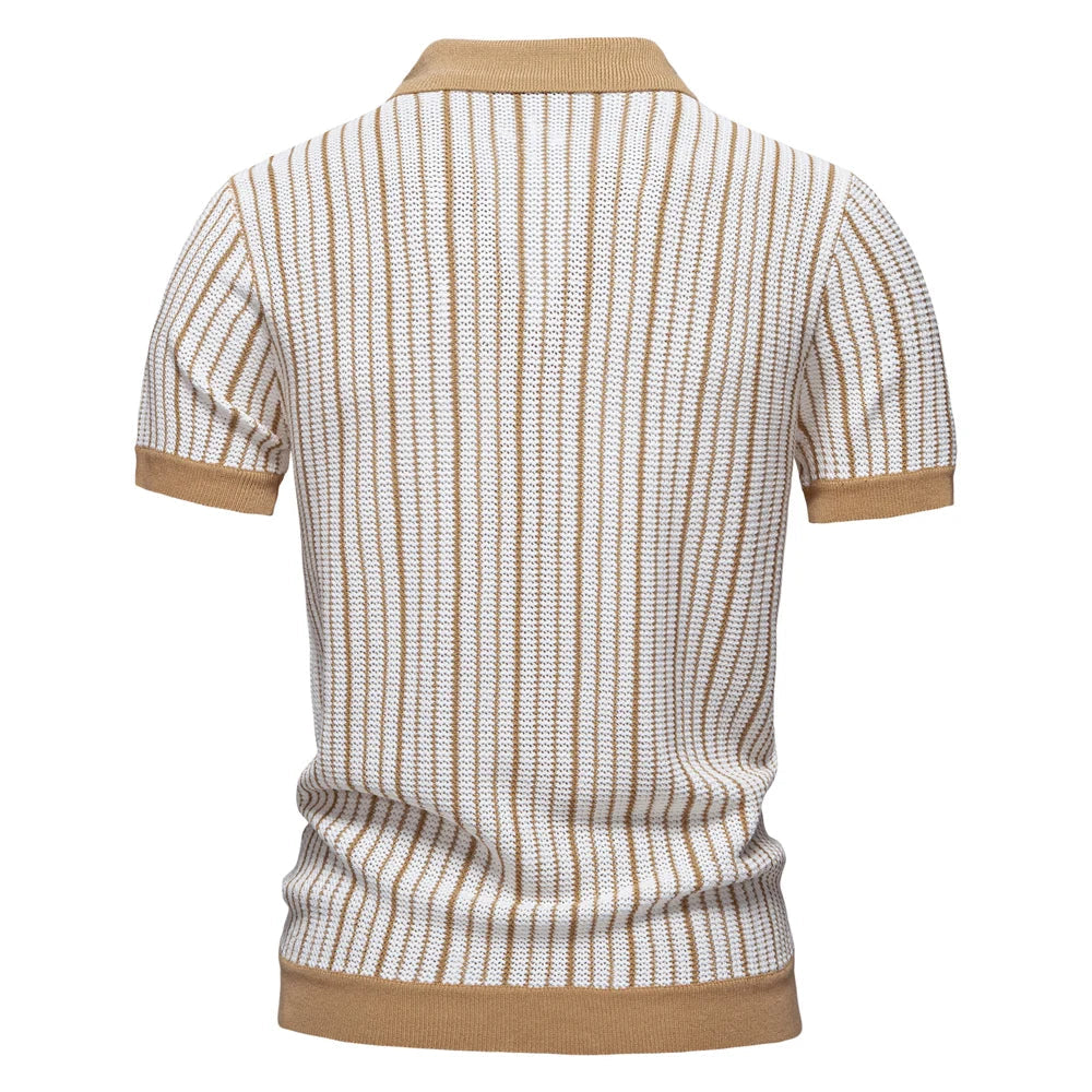 Polo Heren | Gestreept Gebreid Design &amp; Zomerse Klasse