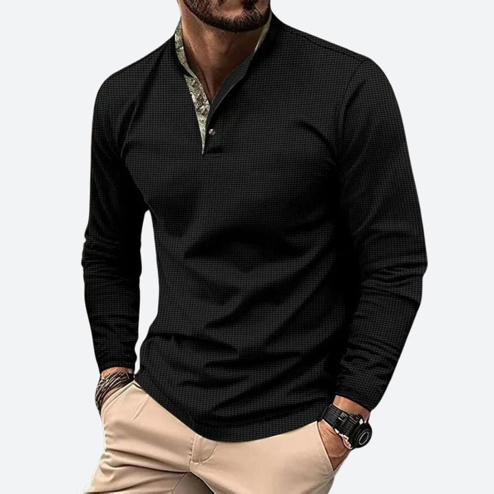 Polo Shirt Heren | Lange Mouw &amp; Ademend Comfort