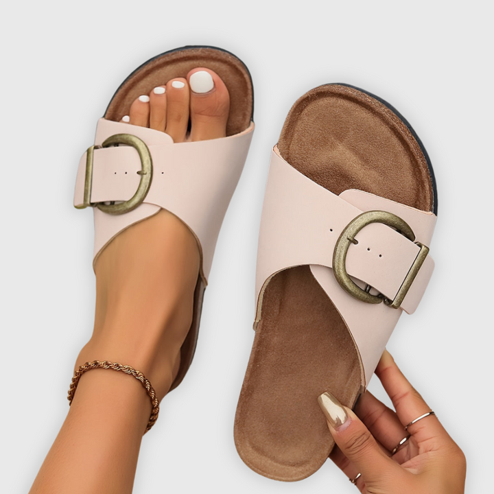 Sandalen Dames | Orthopedisch Comfort &amp; Gouden Gesp