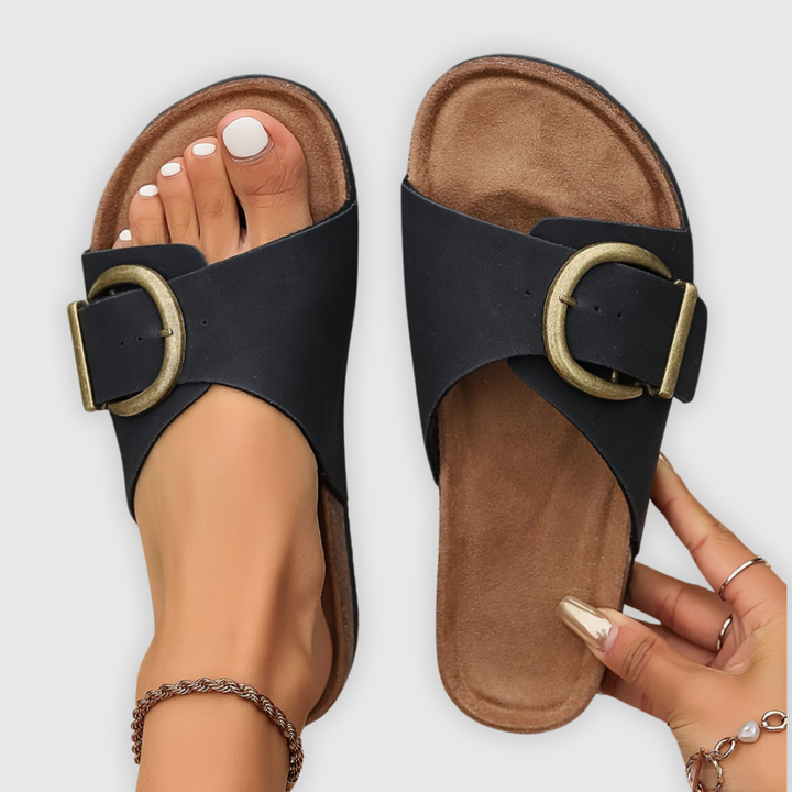 Sandalen Dames | Orthopedisch Comfort &amp; Gouden Gesp