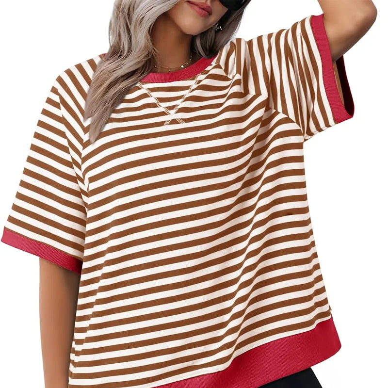 T-Shirt Dames | Gestreept Design &amp; Relaxte Pasvorm