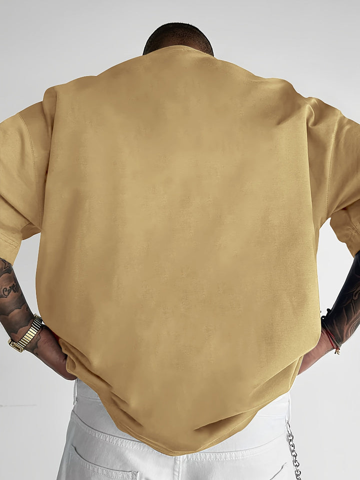 T-shirt Heren | Slogan Print &amp; Comfortabele Loose Fit