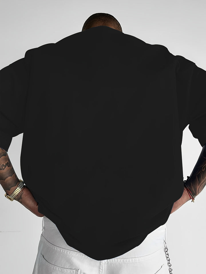 T-shirt Heren | Slogan Print &amp; Comfortabele Loose Fit