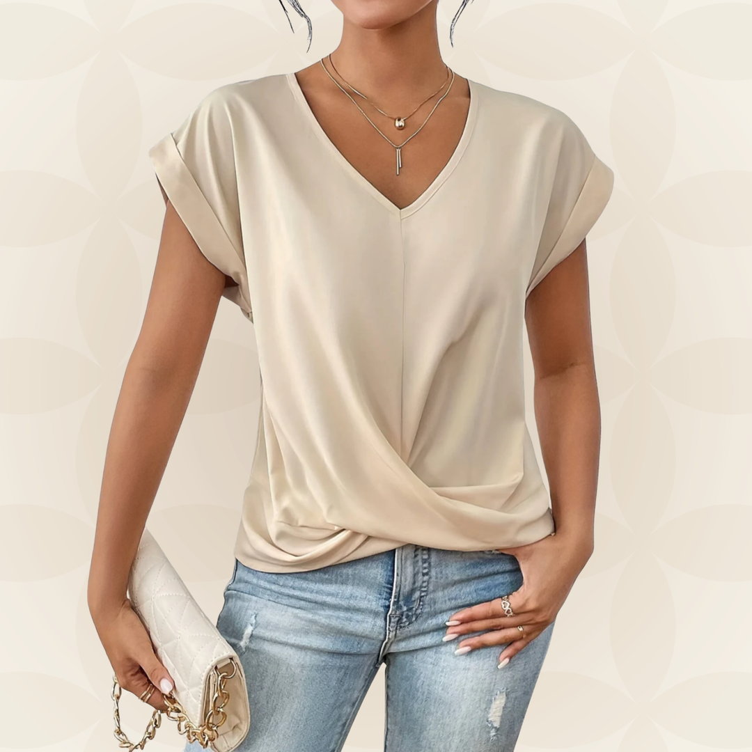 Top V Hals Dames | V-Hals &amp; Gedrapeerd Detail