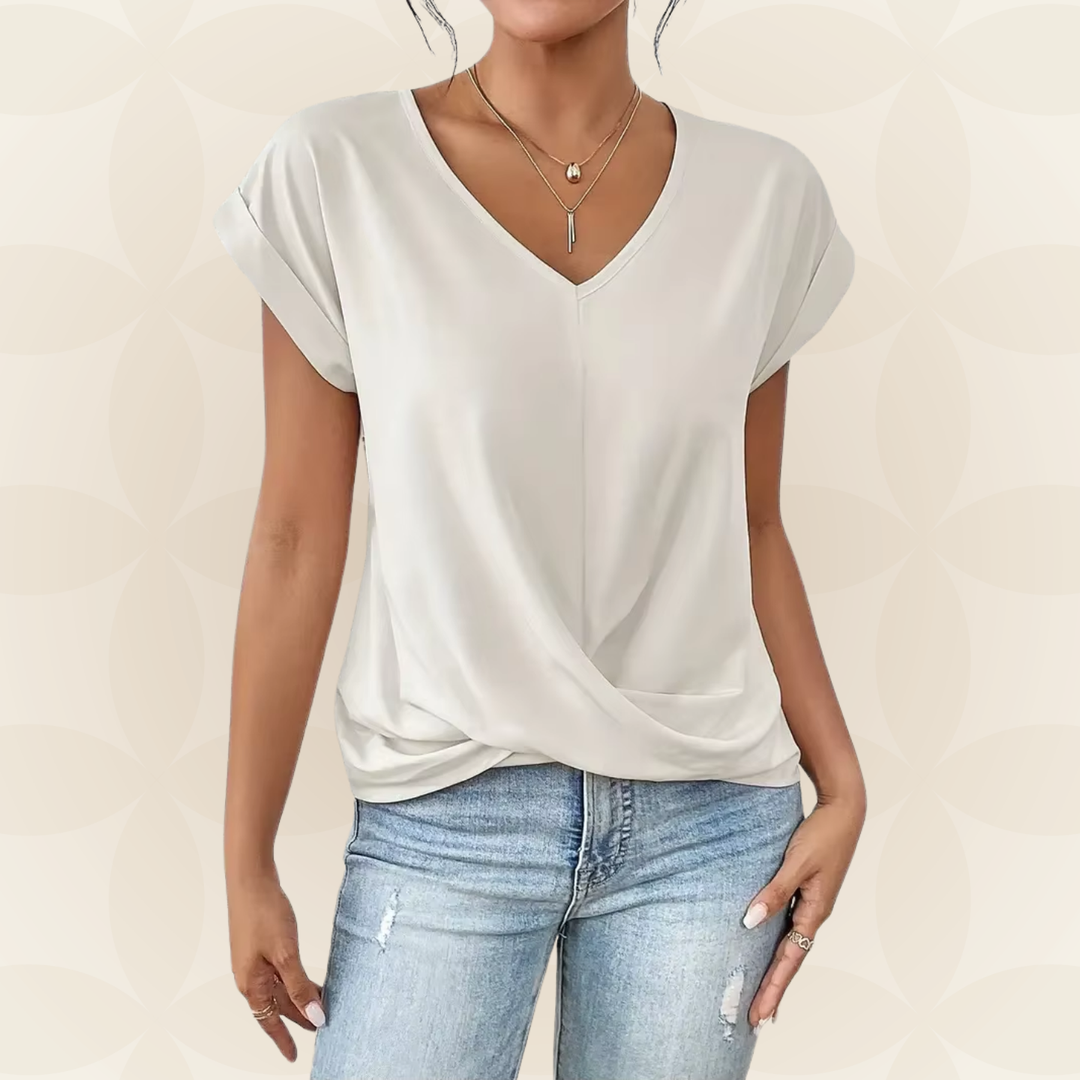 Top V Hals Dames | V-Hals &amp; Gedrapeerd Detail