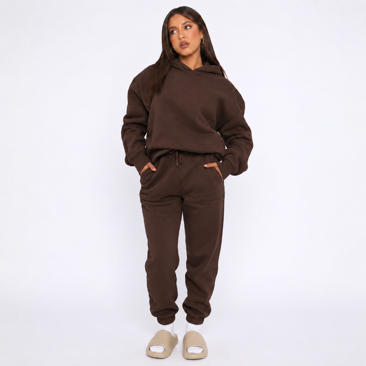 Trainingspak Dames | Oversized Hoodie &amp; Relaxed Jogger Look