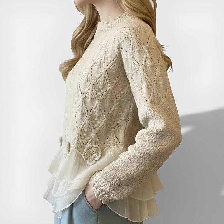 Trui Dames | Elegante Ruffle Design