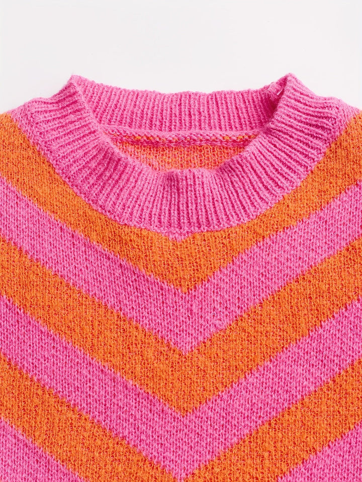 Trui Dames met Chevrondessin | Warm &amp; Losvallend Comfort