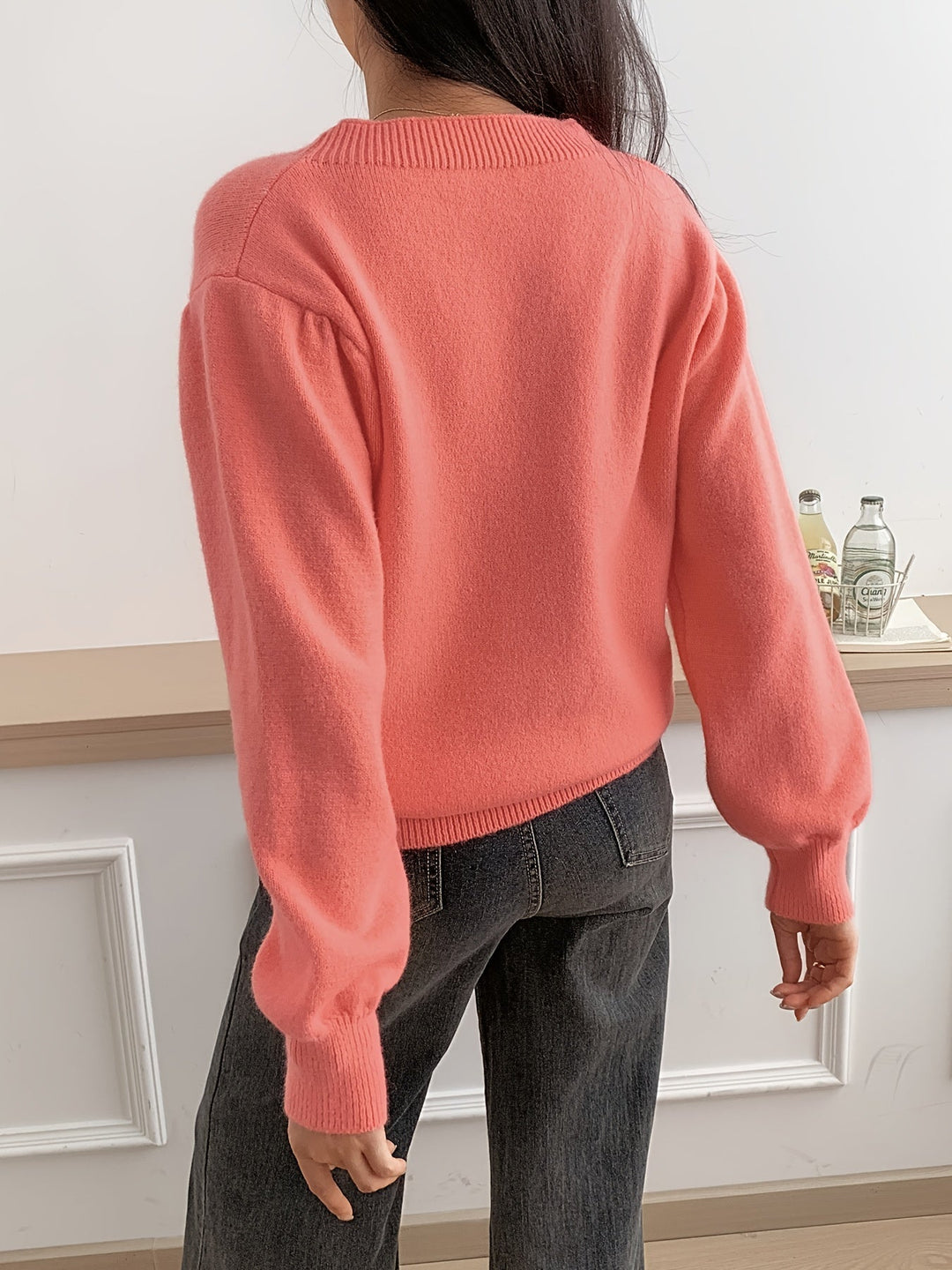 Trui Dames met Geribde Manchetten | Warm &amp; Zacht Comfort