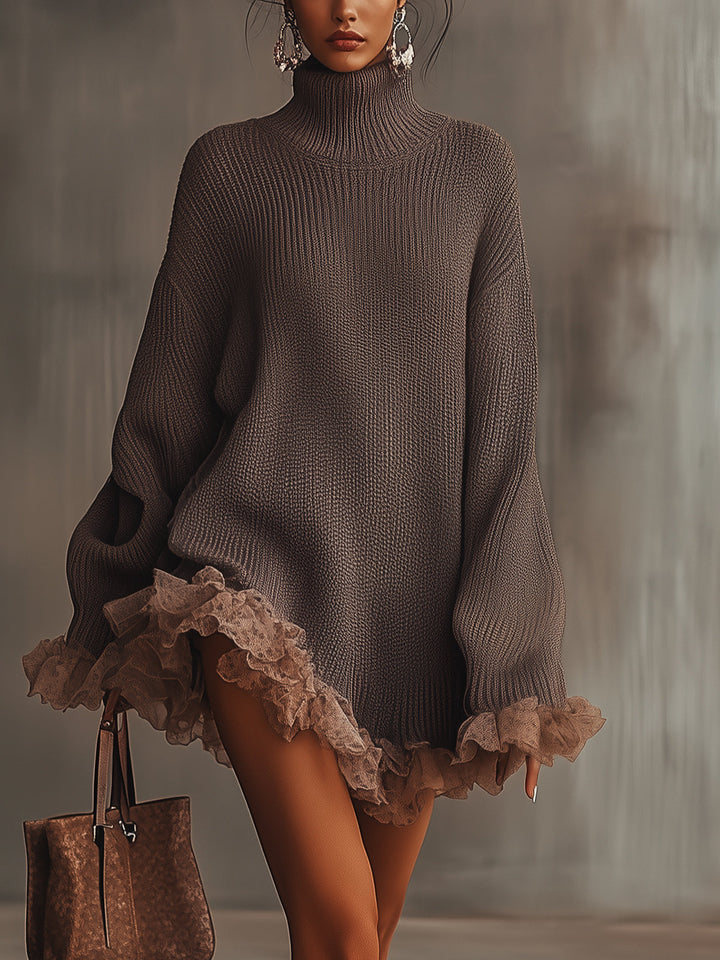 Trui Jurk Dames | Romantisch Ruffle Design