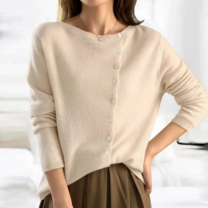 Truien Dames | Trui | Knopenrij &amp; Elegante Pasvorm