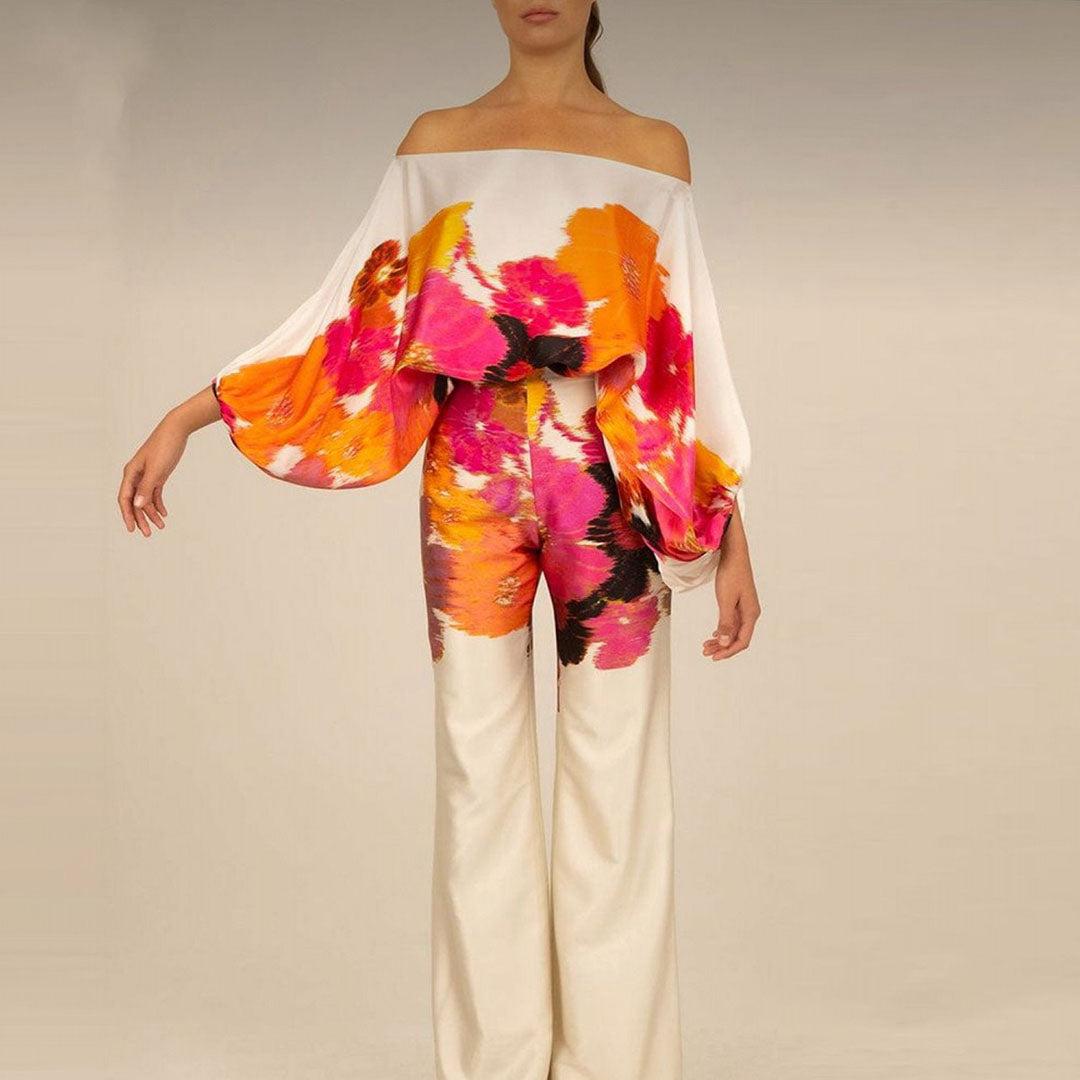 Tweedelige Set Dames | Luxe Off-Shoulder &amp; Satijnglans