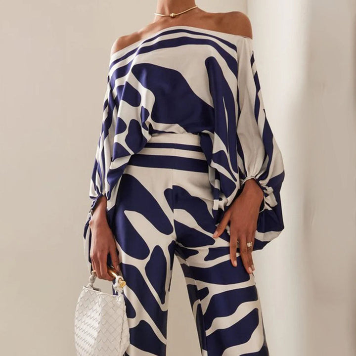 Tweedelige Set Dames | Luxe Off-Shoulder &amp; Satijnglans