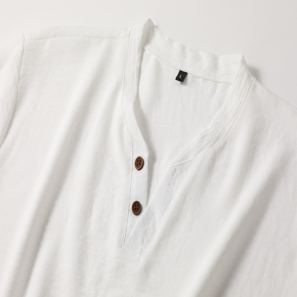 V Hals Shirt Heren | Korte Mouwen &amp; Slim Fit