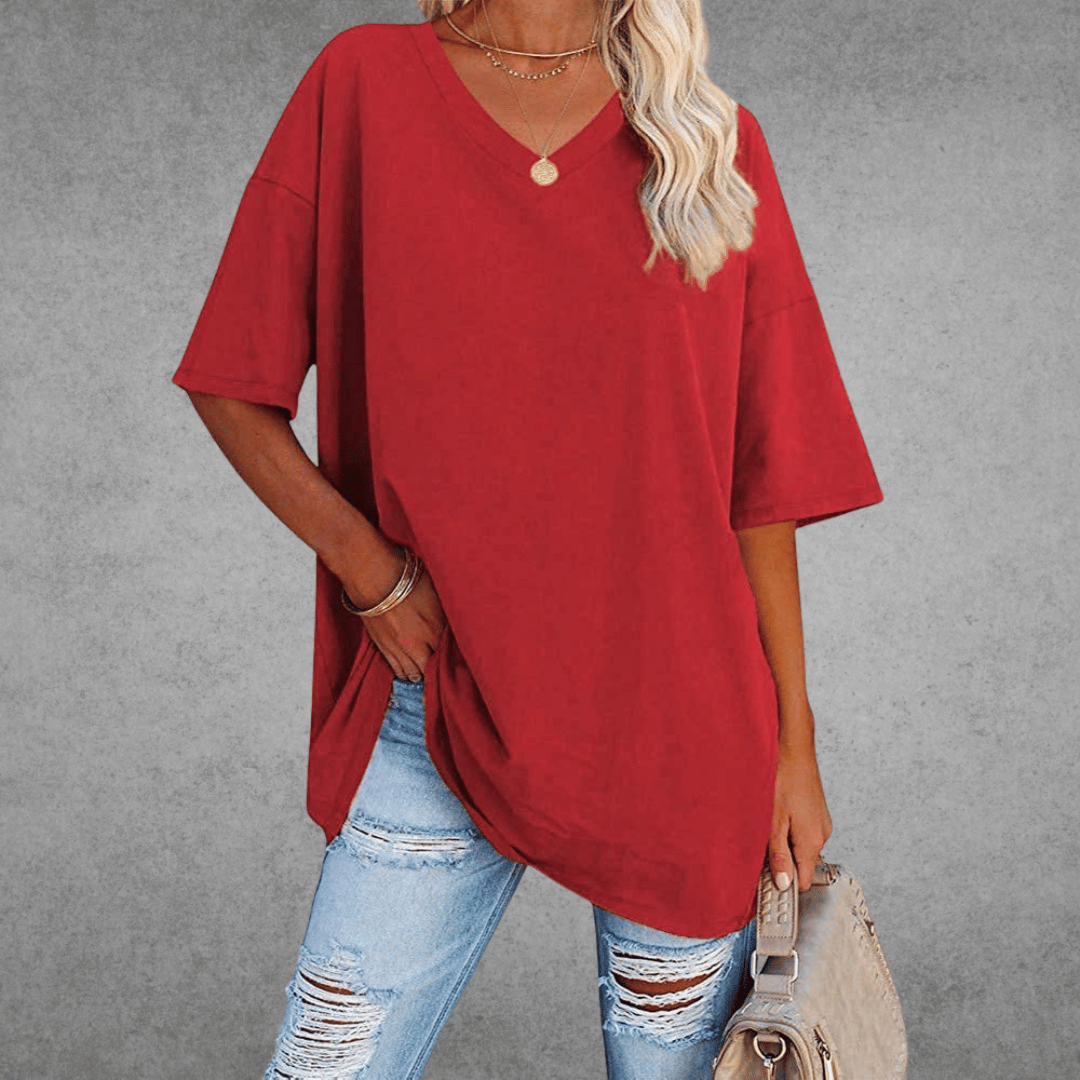 V-hals T-shirt Dames | Oversized &amp; Casual Comfort