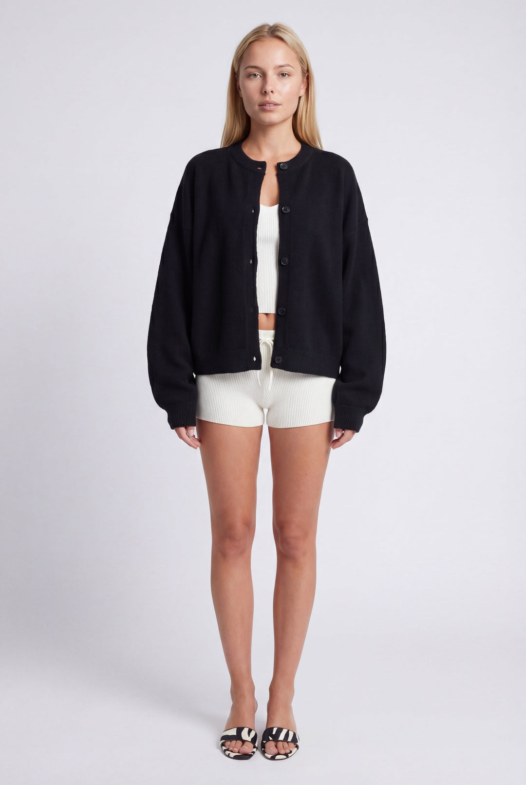Vest Dames | Oversized Pasvorm met Hoge Ronde Halslijn