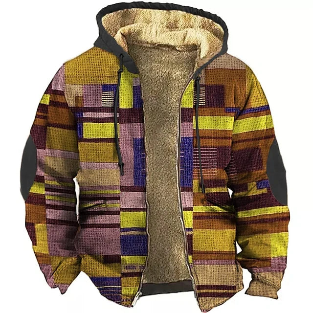 Vest met Capuchon Heren | Patchwork Design &amp; Warm Draagcomfort