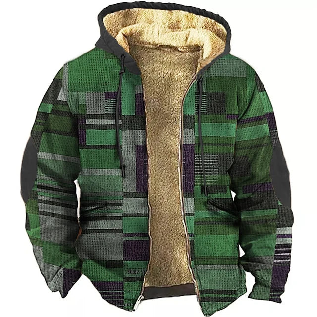Vest met Capuchon Heren | Patchwork Design &amp; Warm Draagcomfort