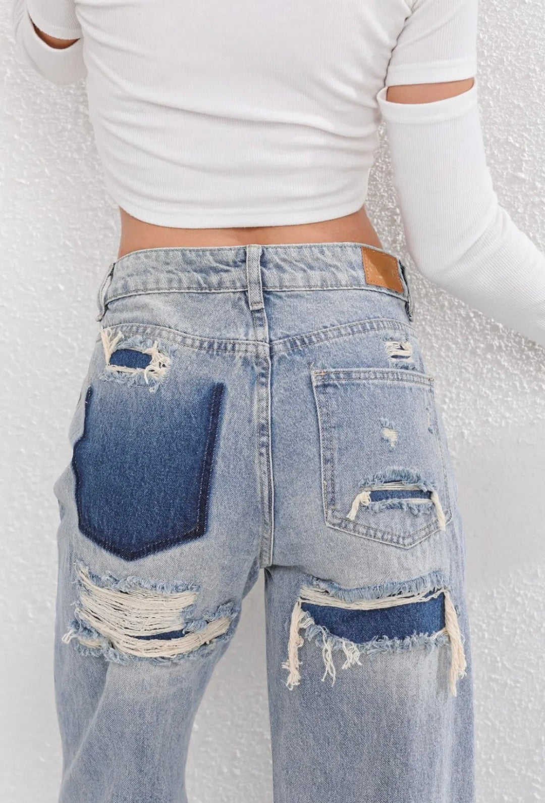 Vintage jeans Dames | Ripped details &amp; relaxte straight fit