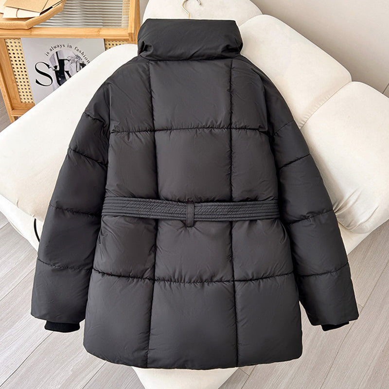 Winterjas Dames | Hoge Kraag &amp; Verstelbare Taille