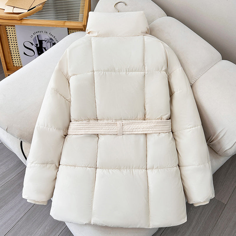 Winterjas Dames | Hoge Kraag &amp; Verstelbare Taille
