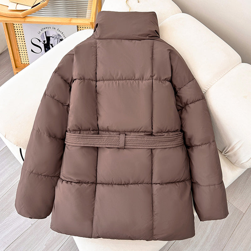 Winterjas Dames | Hoge Kraag &amp; Verstelbare Taille