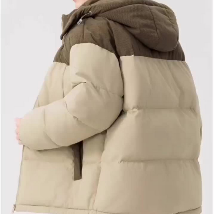 Winterjas Heren | Gewatteerde Jas met Capuchon | Warm &amp; Winddicht