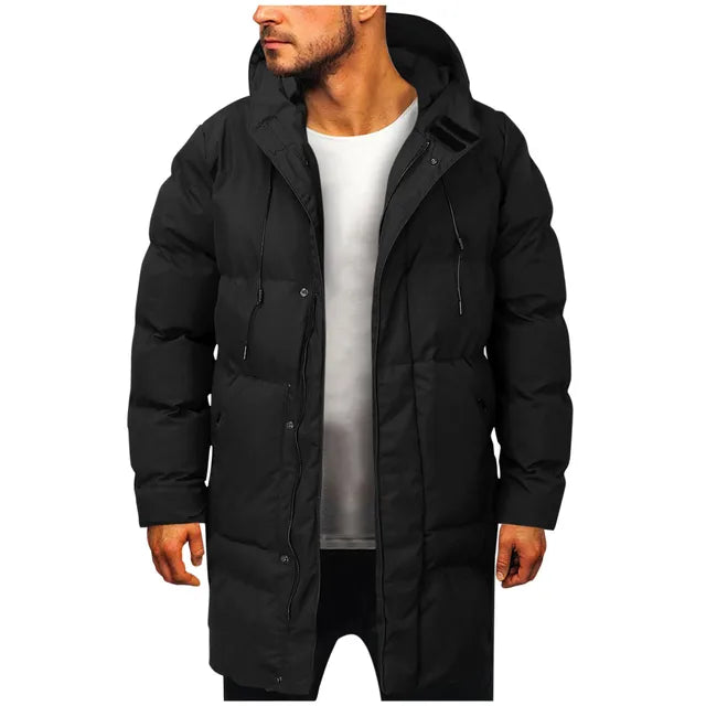 Winterjas Heren | Lange Parka Heren | Gewatteerd &amp; Warm voor Koude Dagen